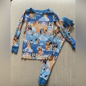 Little Sleepies Bluey Sleepytime long Sleeve Pajama Set Lunaluxe Bamboo Fabric
